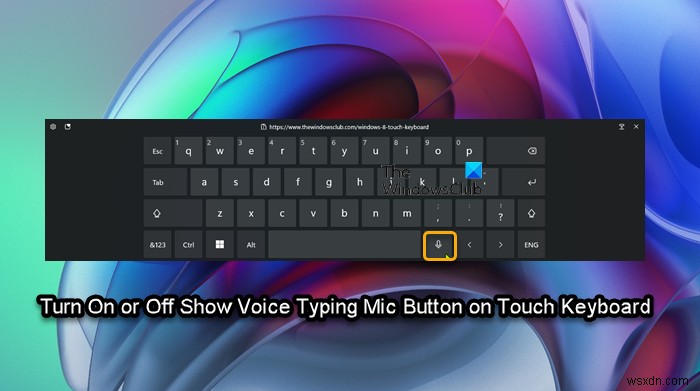 How to Show or Hide Voice Typing Mic Button on Touch Keyboard in Windows 11