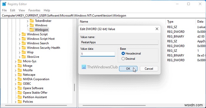 How to automatically restart apps when you sign in again into Windows 11/10