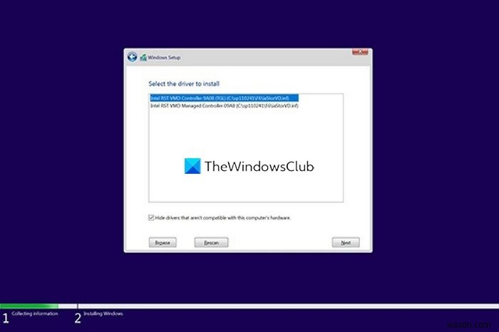 No drives were found during Windows Installation during Setup
