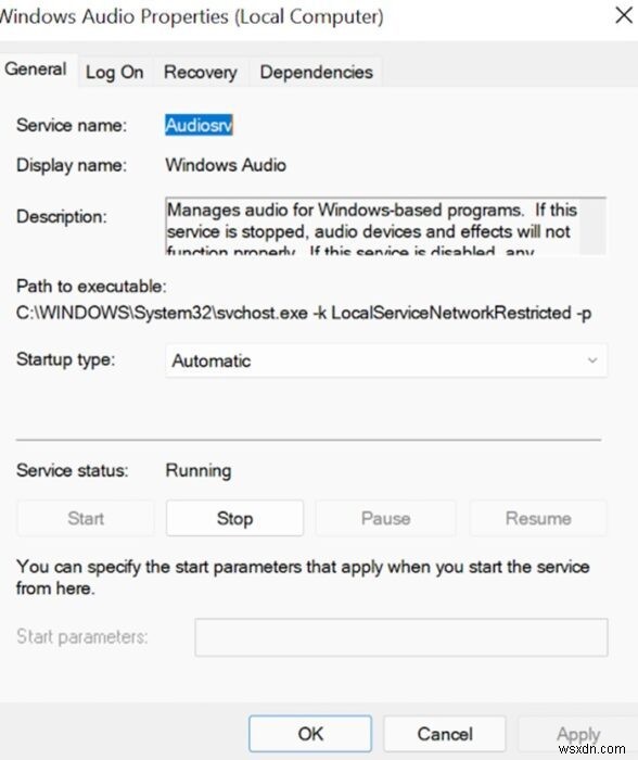 Windows Audio Service needs restart at login to get sound back