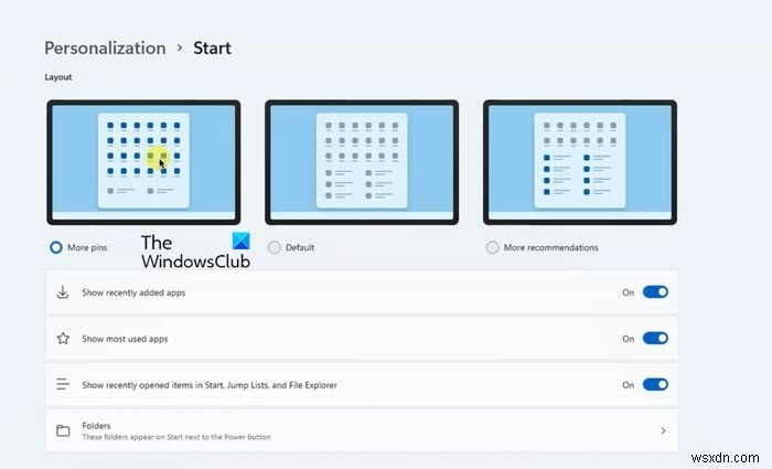 How to show more Pinned Tiles on Windows 11 Start Menu