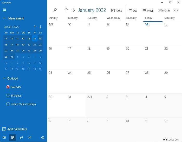 How to use Calendar App in Windows 11 PC