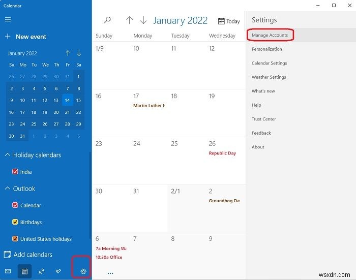 How to use Calendar App in Windows 11 PC