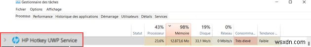 HP HotKey UWP Service High Memory and CPU Usage on Windows 11/10