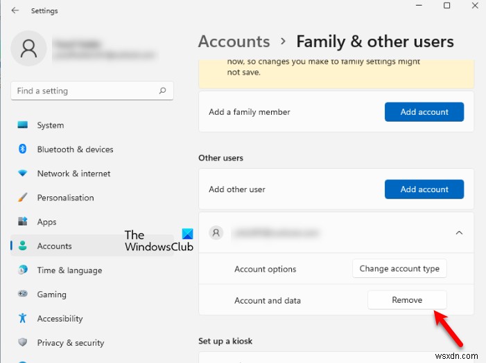 How to remove Work or School account in Windows 11/10