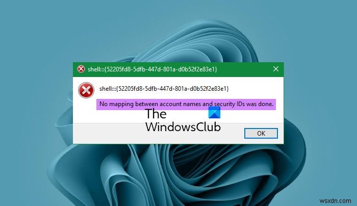 No mapping between account names and security IDs was done
