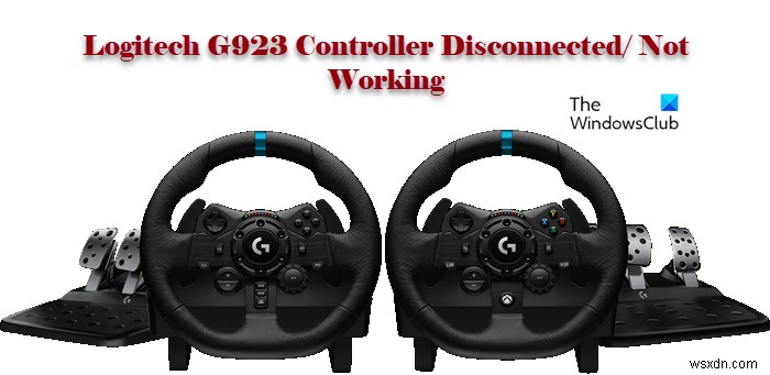 Logitech G923 Controller Disconnected or Not working on PC