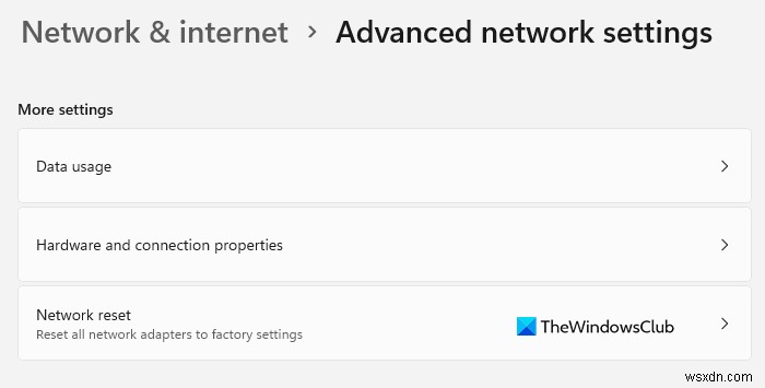 Network Reset will Reinstall Network adapters, Reset Networking Components to default in in Windows 11/10