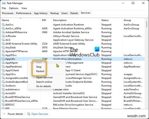 How to Enable, Disable, Start, Stop, or Restart Services in Windows 11/10
