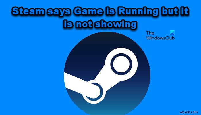 Steam says Game is running but it is not showing