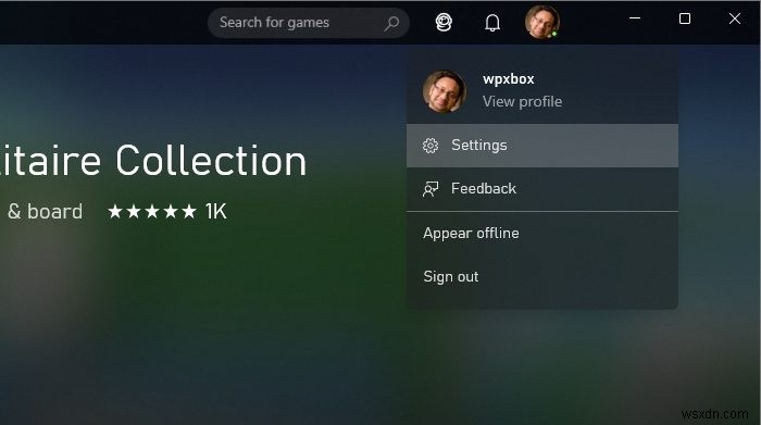 Change default location of where Xbox app install games