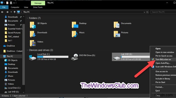 How to Enable or Disable BitLocker for encrypted Data Drives in Windows 11/10