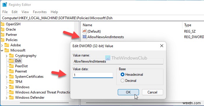 Windows 11 Widgets panel not working