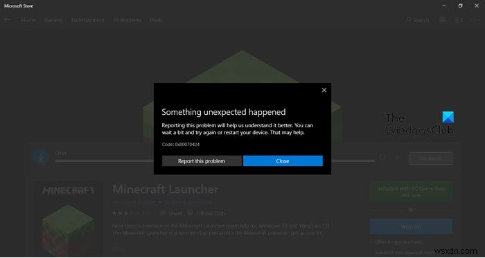 Fix Minecraft Installation Error 0x80070424, 0x80131509, 0x80070057, etc.