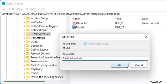 How to change System Product Name in Windows 11