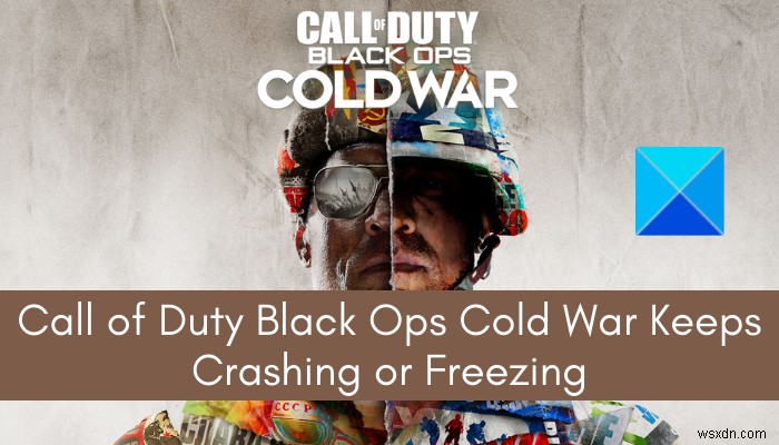 Call of Duty Black Ops Cold War keeps crashing or freezing on PC