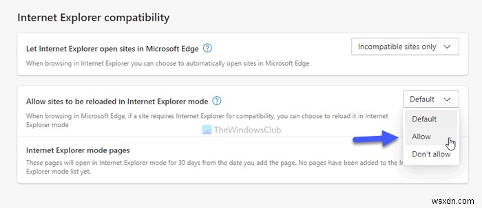 How to add or remove Internet Explorer mode button on Edge toolbar