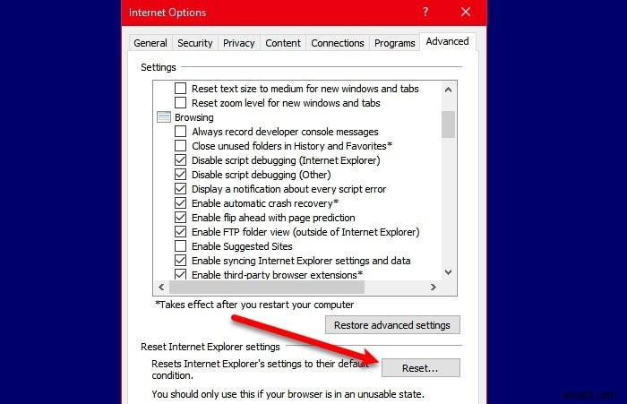 Unhandled exception has occurred in your application