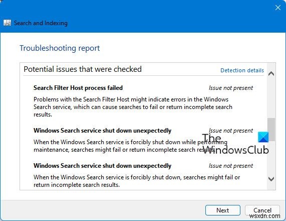 Search and Indexing Troubleshooter: Fix and Repair broken Search in Windows 11/10 easily