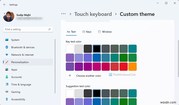 How to create custom theme for Touch keyboard in Windows 11