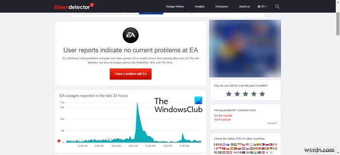 Unable to connect to EA servers; You lost connection to EA servers