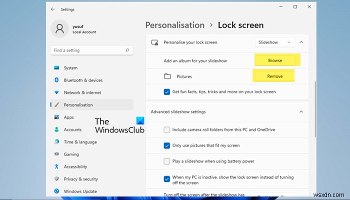 Lock Screen slideshow not working in Windows 11/10