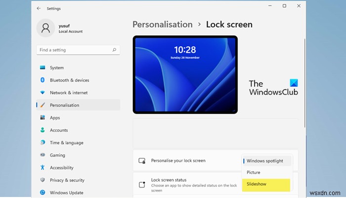Lock Screen slideshow not working in Windows 11/10