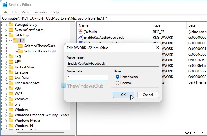 How to Turn On or Off Touch keyboard typing sound in Windows 11