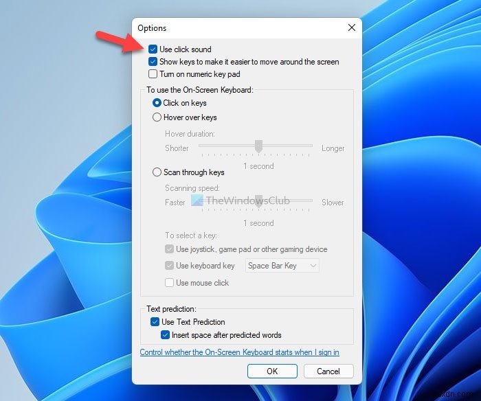 How to Turn On or Off Touch keyboard typing sound in Windows 11