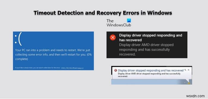 Fix AMD Driver Timeout Detection and Recovery errors on Windows computers