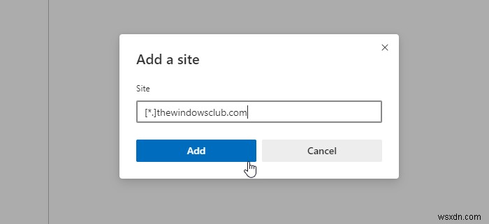 How to add a site to Tracking Prevention Exceptions list in Edge browser