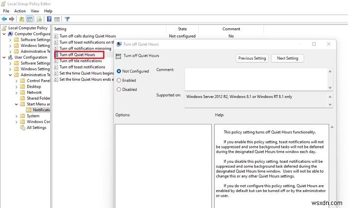 Cannot turn off Focus Assist in Windows 11/10