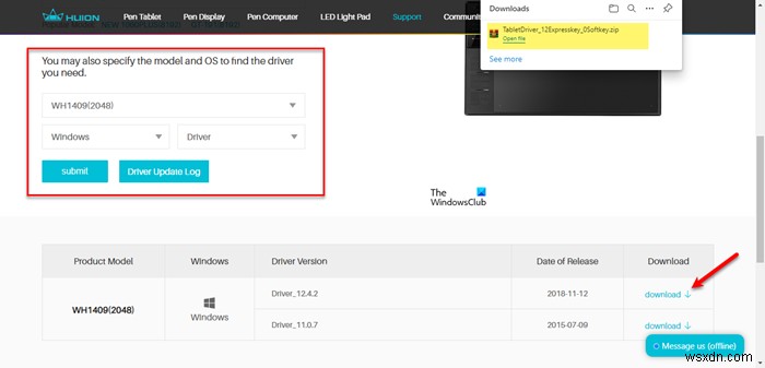 How to install Huion drivers in Windows 11/10