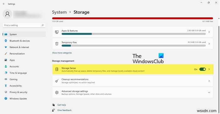 How to use Storage Sense in Windows 11 to free up disk space