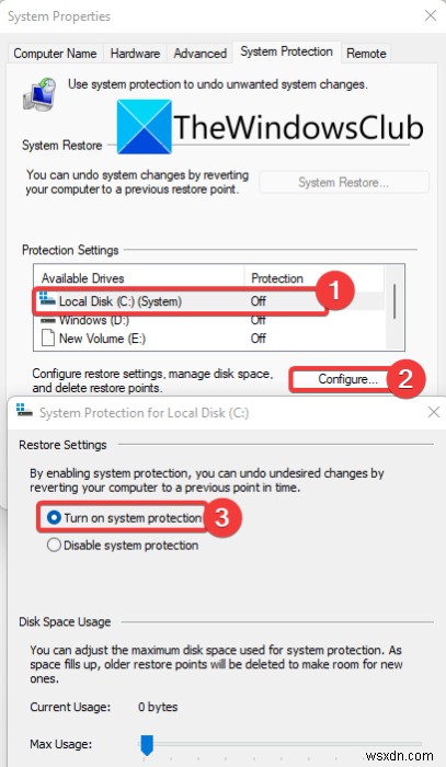 Error 0x80780113, Not enough space to create the volume shadow copy, The backup failed
