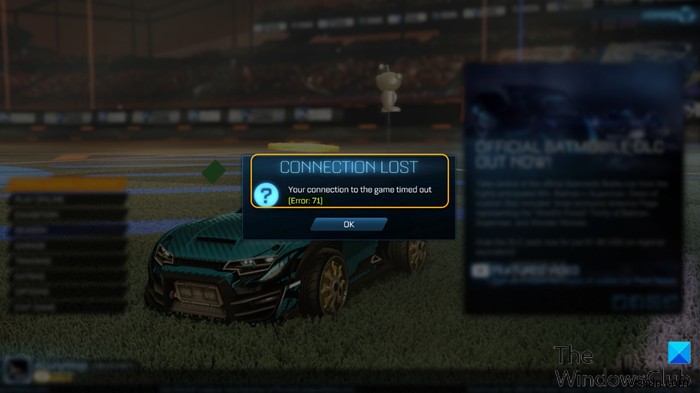 Fix Rocket League Error 71 on Windows PC