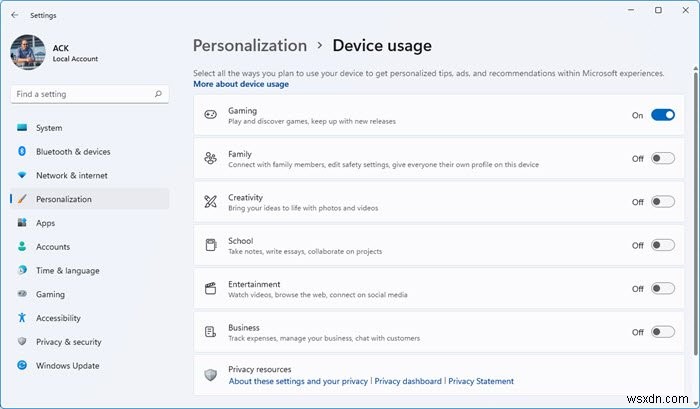 Windows 11 Personalization Settings will help you customize your PC