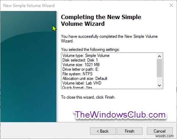 How to create and set up new VHD or VHDX File in Windows 11/10
