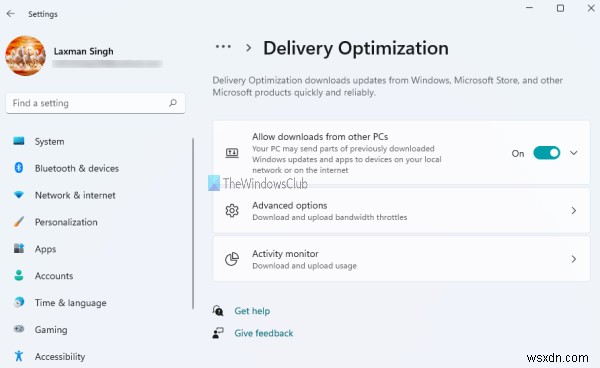 Windows Update Settings in Windows 11