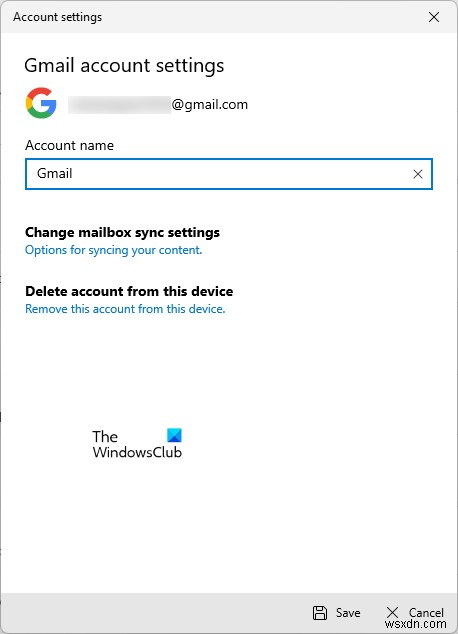 User Accounts Settings in Windows 11