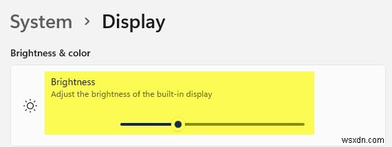 No Brightness slider in Windows 11