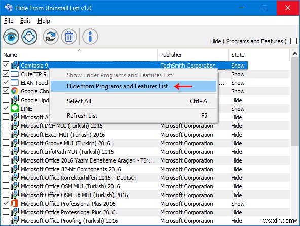 How to hide Programs from Control Panel in Windows 11/10?