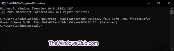 How to restore missing Default Power Plans in Windows 11/10