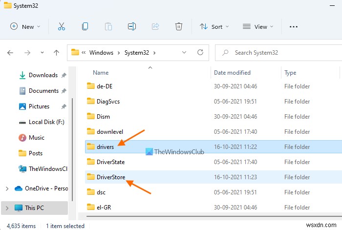 Where does Windows save or store Device Drivers?