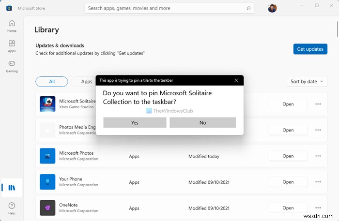 How to Pin any App or Game to Taskbar using Microsoft Store in Windows 11