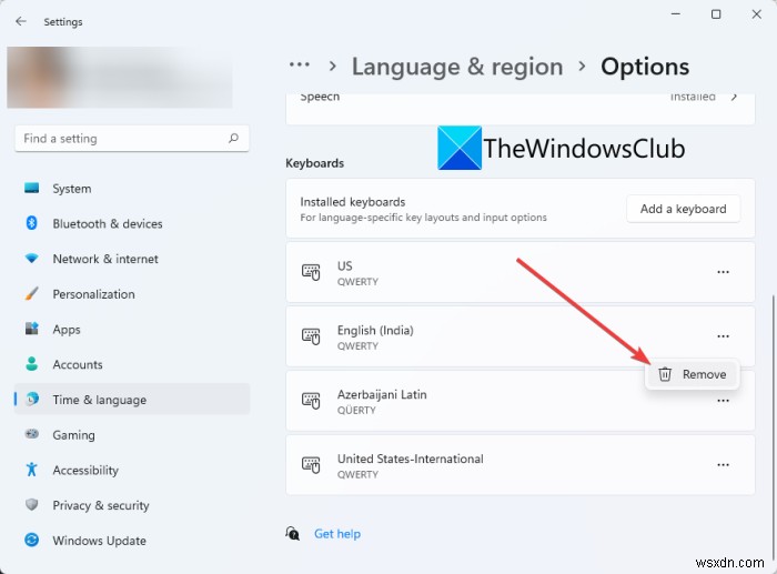 How to Add or Remove Keyboard Layout in Windows 11