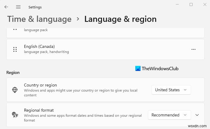How to change Language, Region, Time and Date in Windows 11