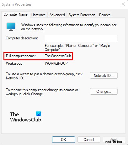 How to find Computer Name in Windows 11