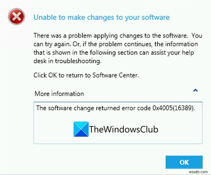 Fix Error Code 0x4005(16389) when upgrading Windows