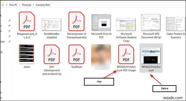 How to save screenshot as PDF using Photos App in Windows 11/10